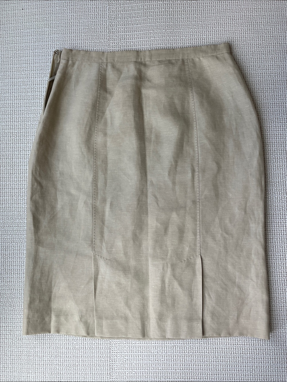 MaxMara Neutral Beige Tailored  Linen Pencil Skirt. EU 34 - Picture 2 of 7